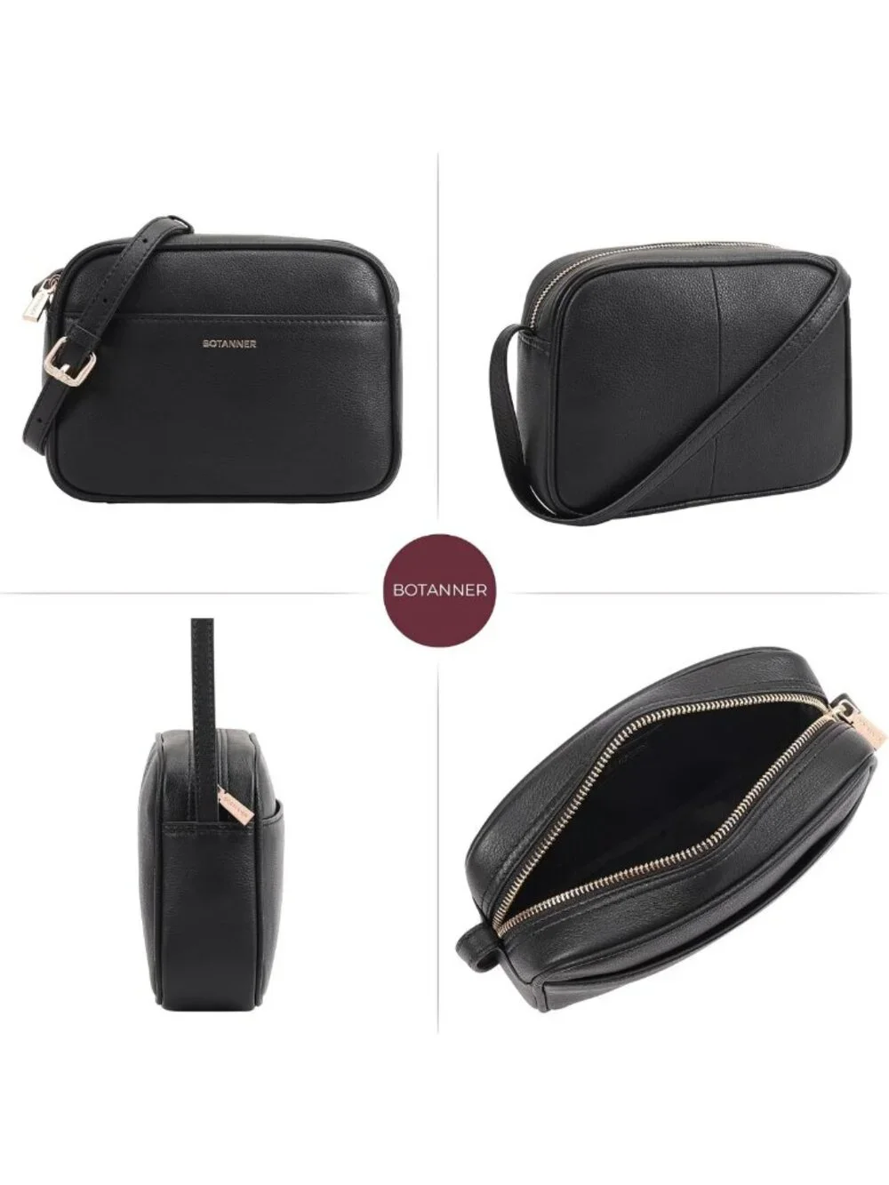 Chic Women's Genuine Leather Crossbody Bag - Adjustable Strap, Versatile